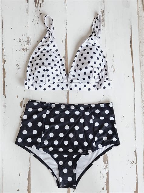 Black White Polka Dot Bikini Atelier Yuwa Ciao Jp