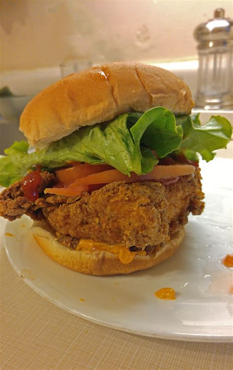 [Homemade] Fried Chicken Sandwich : food