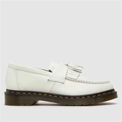 Mens White Dr Martens Adrian Loafer Shoes Schuh