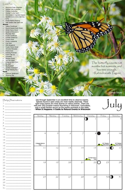 2021 Phenology Calendar Now Available - Friends of Pheasant Branch Conservancy