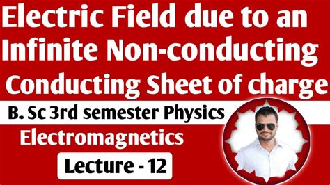 Electromagnetics L Electric Field Due To An Infinite Non Conducting