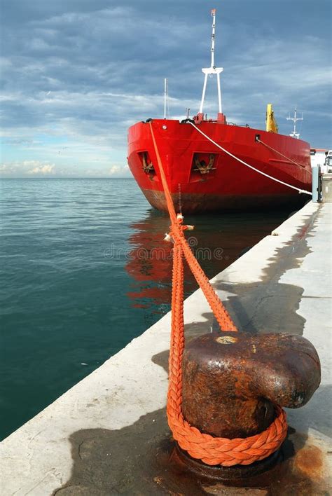 Merchant ship stock image. Image of clouds, mooring, cool - 17323747