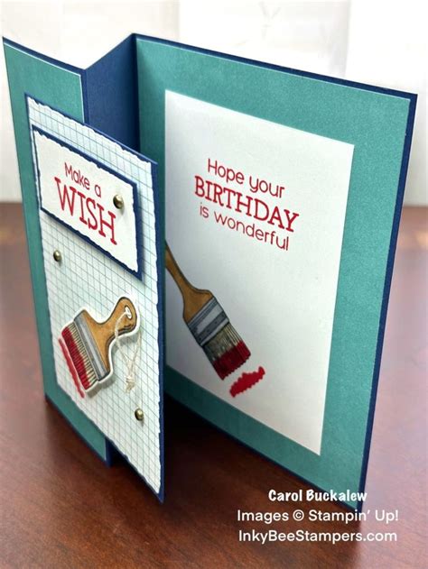 Stampin Up Trusty Tools Fun Fold Masculine Birthday Card In