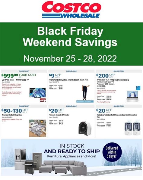 Costco Black Friday Weekend Savings Special Buys And Warehouse Savings