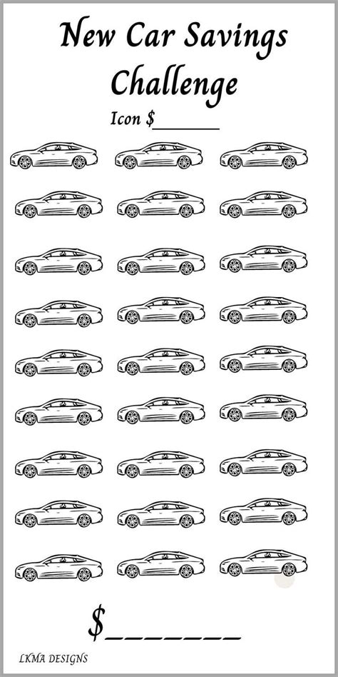 New Car Savings Challenge Etsy In 2024 Savings Challenge Saving Money Chart Money Saving