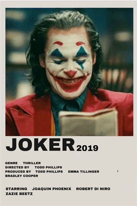 Joker Minimalist Poster Minimalist Poster Joker Joaquin