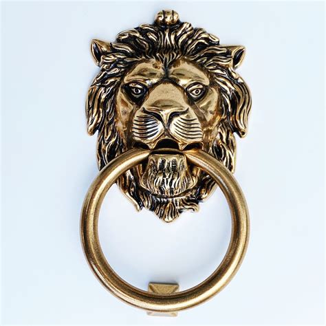 Brass Lionhead Door Knocker - Holiday Gift – Forge Hardware Studio