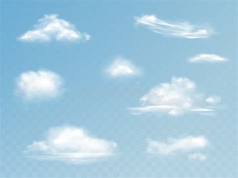 Wolke Und Himmel Realistisch Vektor Abbildung Illustration Von