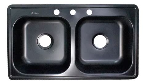 Tarja Doble Tina Empotrar Fregadero Cocina Negro Mate 84x48 MercadoLibre