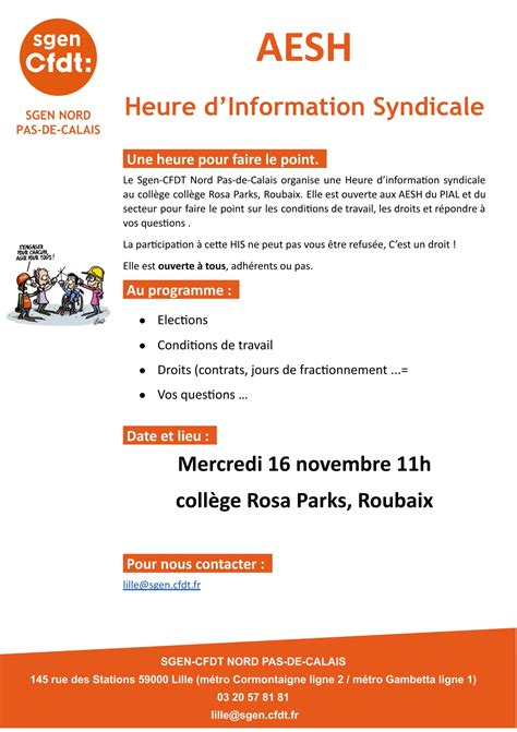 AESH HIS 16 Nov 22 SGEN CFDT Nord Pas De Calais