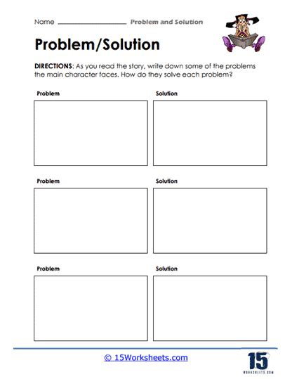 Problem Solution Worksheets Grade 5