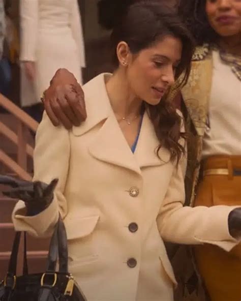 Billie Connelly Sex Life Sarah Shahi Wool Coat Rockstar Jacket