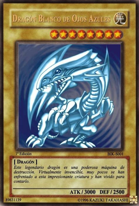 Drag N Blanco De Ojos Azules Carta Yu Gi Oh