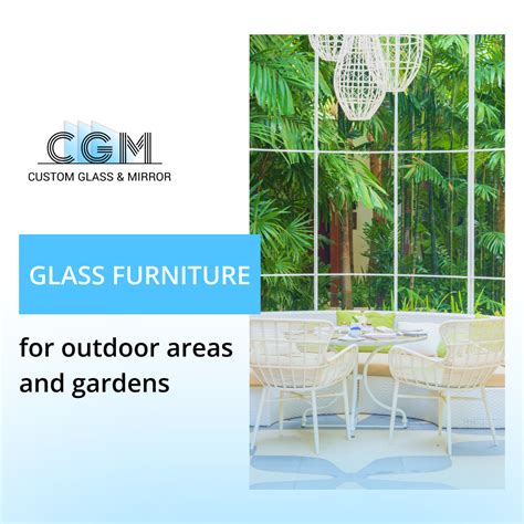 Glass furniture for outdoor areas and gardens - Glass