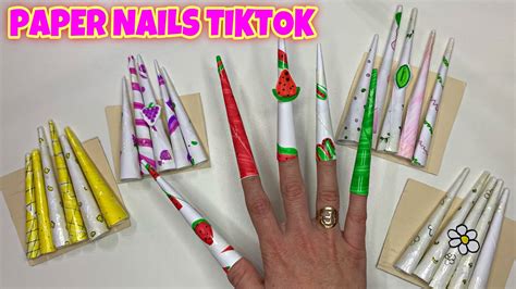 UNHAS DE PAPEL DO TIKTOK Parte 2 How To Make Paper Nails YouTube