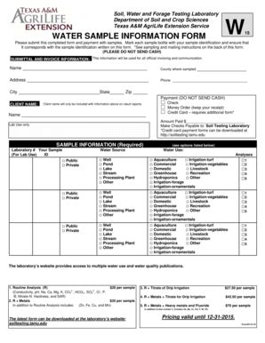 Fillable Online Soiltesting Tamu Department Of Soil And Crop Sciences