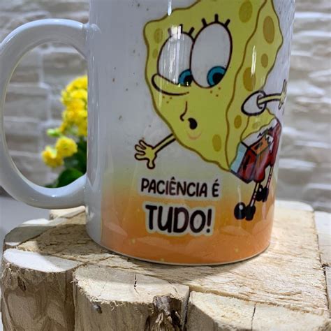 Caneca Porcelana Personalizada Bob Esponja Elo