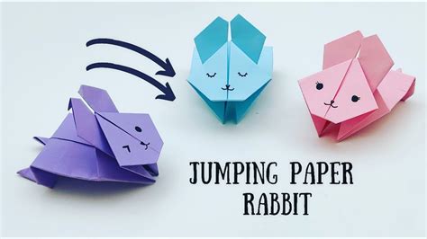 How To Make An Origami Jumping Rabbit Easy Origami Tutorial