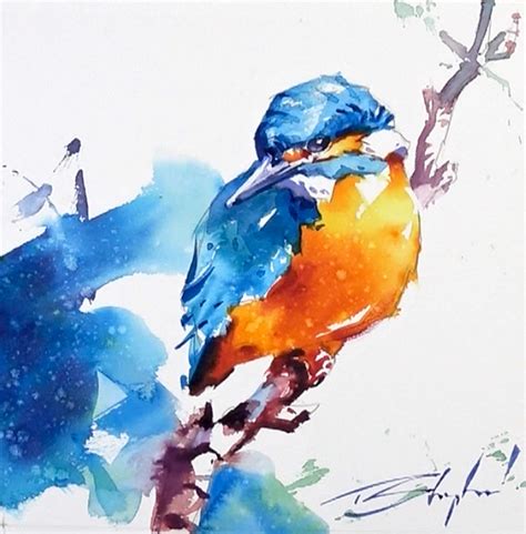 Watercolour Kingfisher Tutorial Bromleys Art Supplies