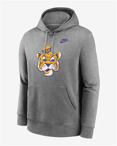 Lsu Tigers Legacy Club Primary Logo Mens Nike College Pullover Hoodie