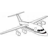 Раскраска Пассажирский самолет Airbus - распечатать бесплатно
