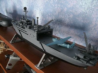 USS Pine Island US Navy Seaplane tender ship BUILT model With decal ...