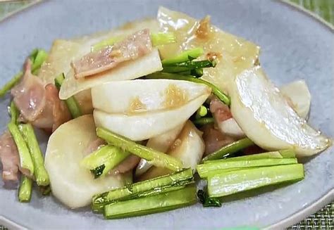 【相葉マナブ】カブベーコンにんにく炒めのレシピ。川越のカブで旬の産地ご飯（4月16日）