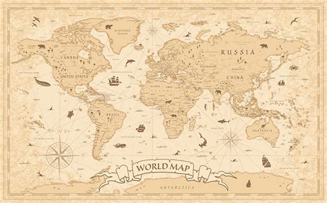 Vintage World Map :: Behance