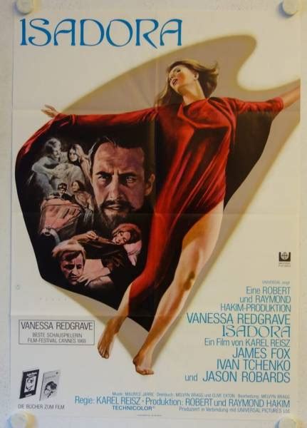 The Loves Of Isadora Original Release German Movie Poster