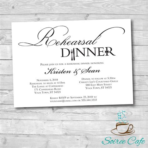 Rehearsal Dinner Invitations