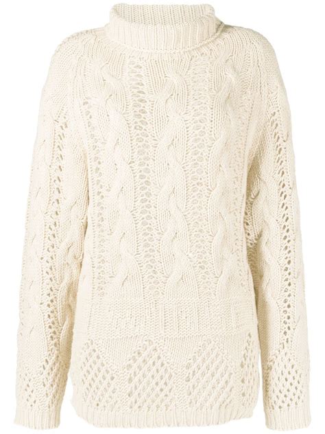 Twinset Open Knit Roll Neck Jumper Farfetch