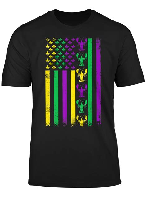 American Flag Mardi Gras Crawfish T Shirt Mardi Gras 2019 Mardi Gras