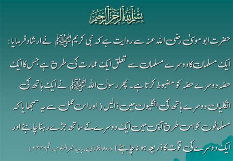 Urdu Hadith Dua And Azkaar Musalman Musalman Ka Bhai Hai