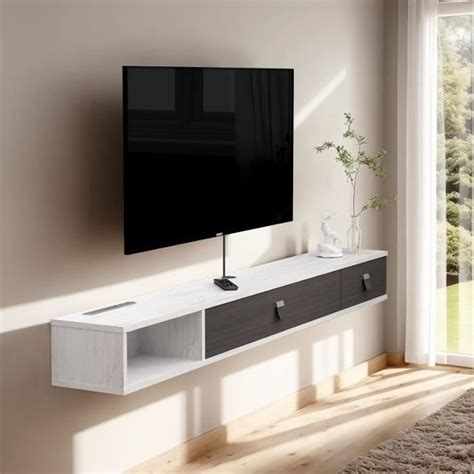 Meuble Tv Bas Suspendu Support Mural Flottant Console De M Dias