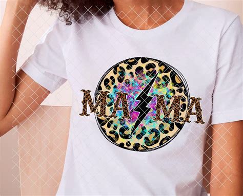 Mama Lightning Bolt Leopard Cheetah Print Sublimación Diseños Etsy