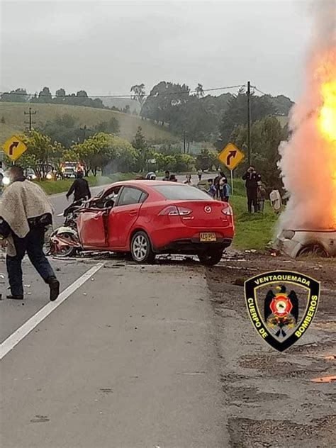 Trágico Accidente De Tránsito En La Vía Entre Tunja Y Bogotá Dos Personas Incineradas Y Cuatro