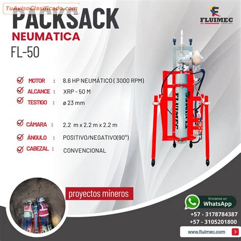 PERFORADORA PACKSACK NEUMATICA FL 50 EQUIPO PARA TRABAJOS EN MIN