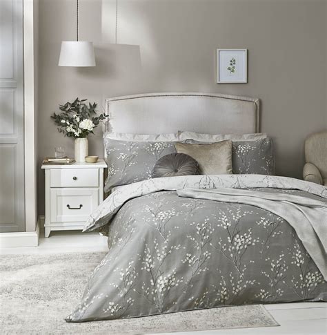 Laura Ashley Pussy Willow Bedding Steel Duvet Sets Barbours