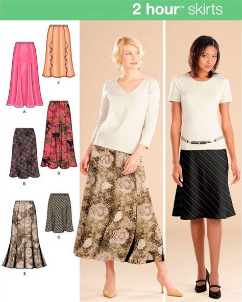 56 Designs Simplicity Amazing Fit Womens Skirts Sewing Pattern 2058 Anikecharles