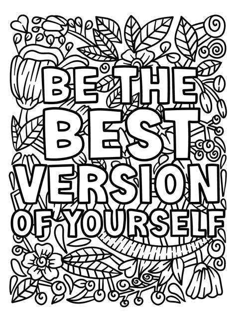 Inspirational Quote Coloring Page Download Print Or Color Online For