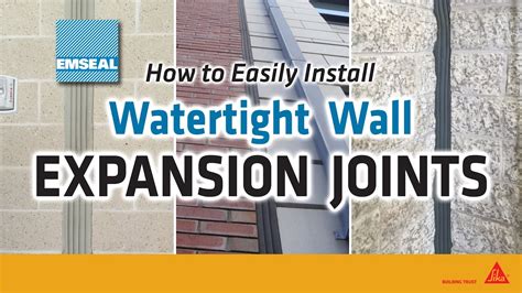 How To Install Watertight Wall Expansion Joints Step By Step