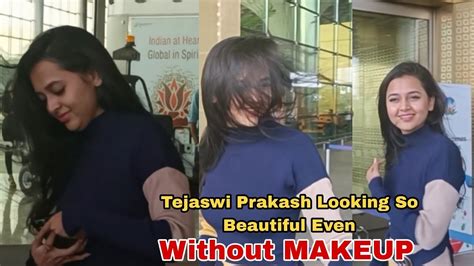 Tejaswi Prakash Spotted At Airport Without Makeup Still Looking