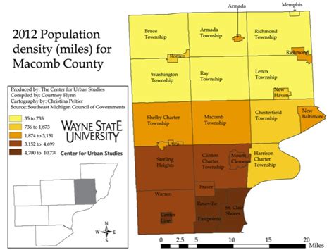 Detroit and surrounding communities have highest population density ...