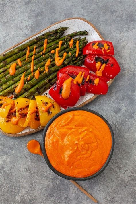 One Of My Favorite Summer Side Dishes—these Grilled Summer Vegetables With Romesco Sauce Are A