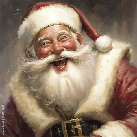 Illustration Of Jolly Santa Claus Digital Art Stock Illustration