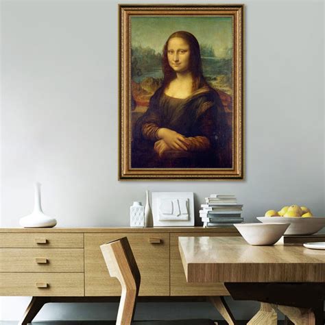 Leonardo Da Vincis Mona Lisa Oil Painting Canvas Wall Art Print