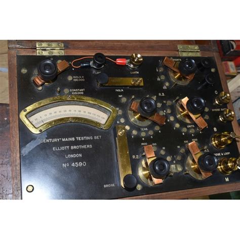 A Cased Elliott Brothers Century Mains Testing Set No4590 With A