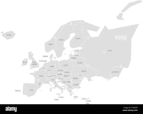 Mapa Pol Tico Infogr Fico Muy Simplificado De Europa En Gris