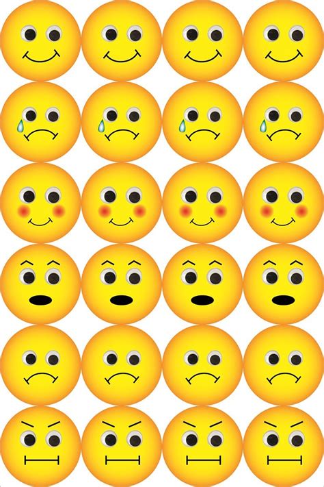 Buy Hygloss Products Emoji Emoticon Stickers - 480 Stickers - 1 Inch ...