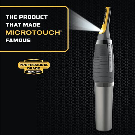 Microtouch Titanium Max Lighted Personal Trimmer Precision Grooming Tool